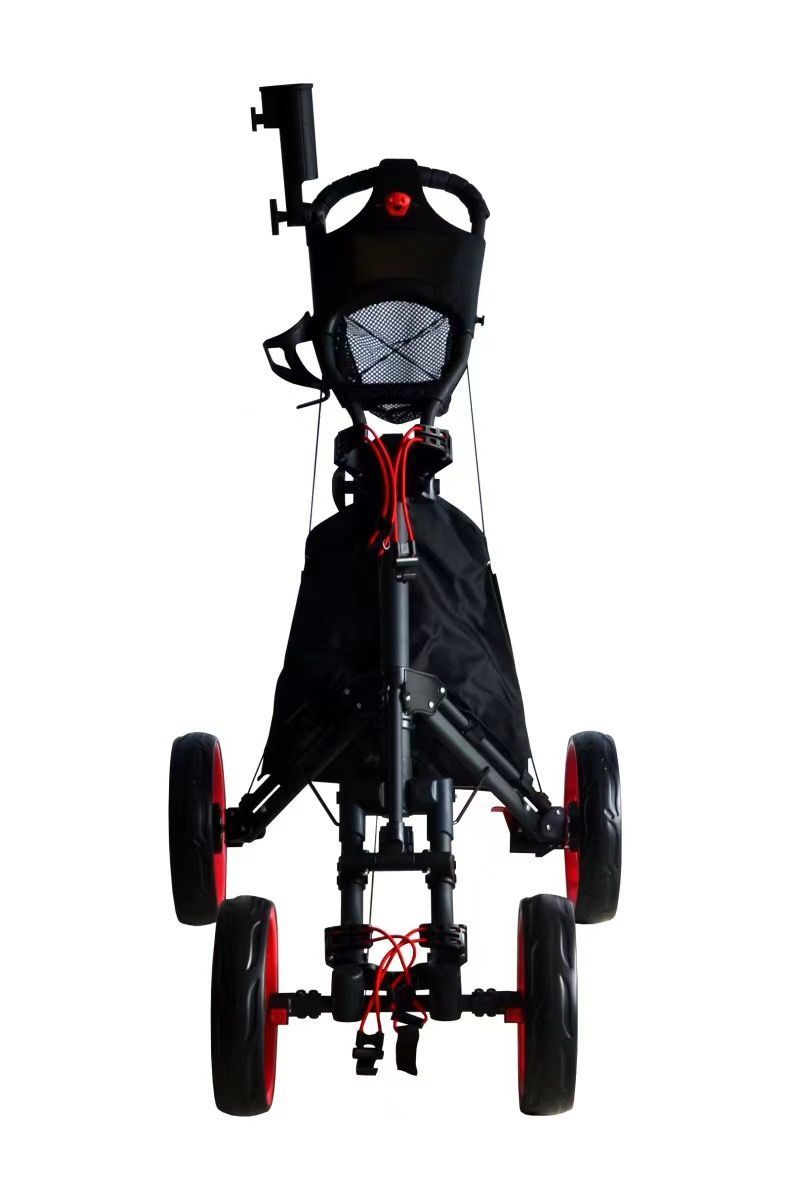 ゴルフ手押しカート 大好評ゴルフカートプッシュプルゴルフ用カート折り畳み式カート アルミ合金製 ハンドブレーキとドリンクホルダー付き 開閉が簡単 練習収納 手引きゴルフ ゴルフ ゴルフ手押しカート 4輪ゴルフカート プッシュプル 折りたたみゴルフプル ドリンクホルダー付き  コンパクトプルキャディカート 持ち運び簡単 折りたためる : スポーツ＆アウトドア