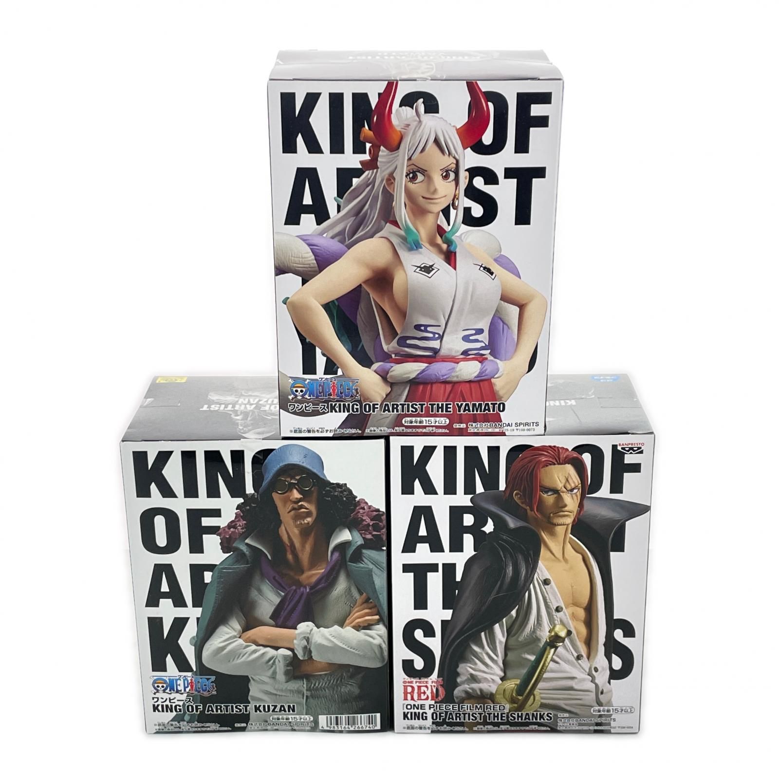 未使用 BANDAI 3点 まとめ売り ワンピース KING OF ARTIST フィギュア 