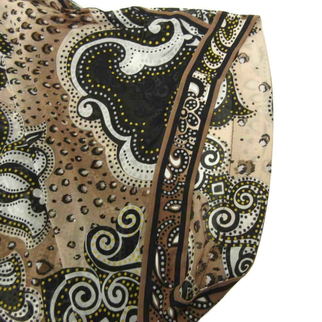 レオナール LEONARD FASHION 美品 カットソー ペイズリー柄 シースルー