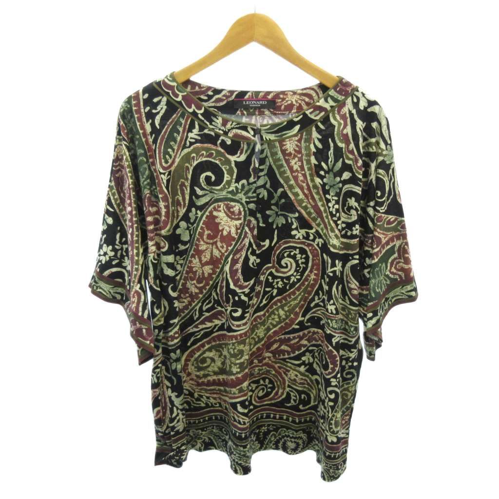 レオナール　ペイズリー柄 チュニック レオナール LEONARD FASHION チュニック ミニワンピース ペイズリー柄