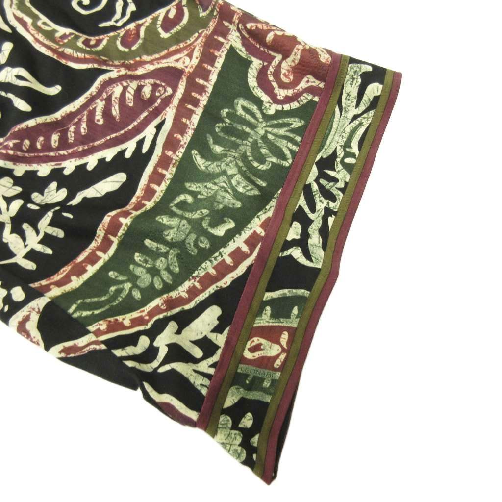 LEONARD ペイズリー柄 五分袖チュニック LEONARD 花柄ペイズリー五分袖チュニック LEONARD 花柄ペイズリー五分