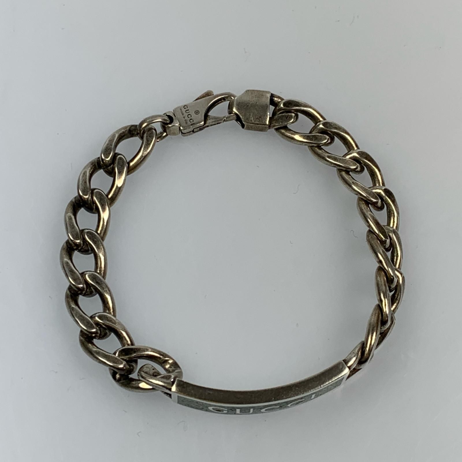 姫路東店】 中古 GUCCI | グッチ ブレスレット エナメルロゴプレート