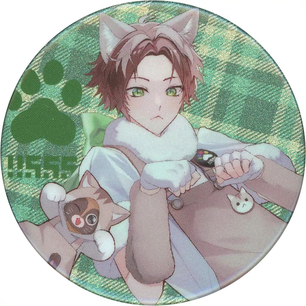 中古】バッジ・ピンズ うらたぬき(等身/背景：チェック柄) 缶バッジ