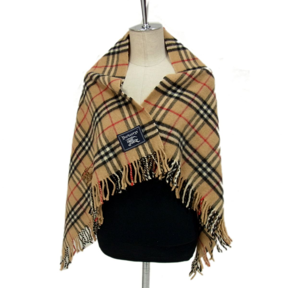 オールド◇Burberrys ブランケット ショール バーバリーチェック柄