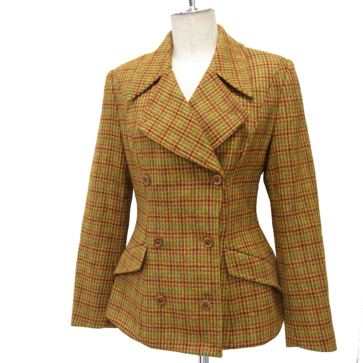 美品 90s☆KENZO ケンゾー ツイード ウールジャケット ダブルブレスト