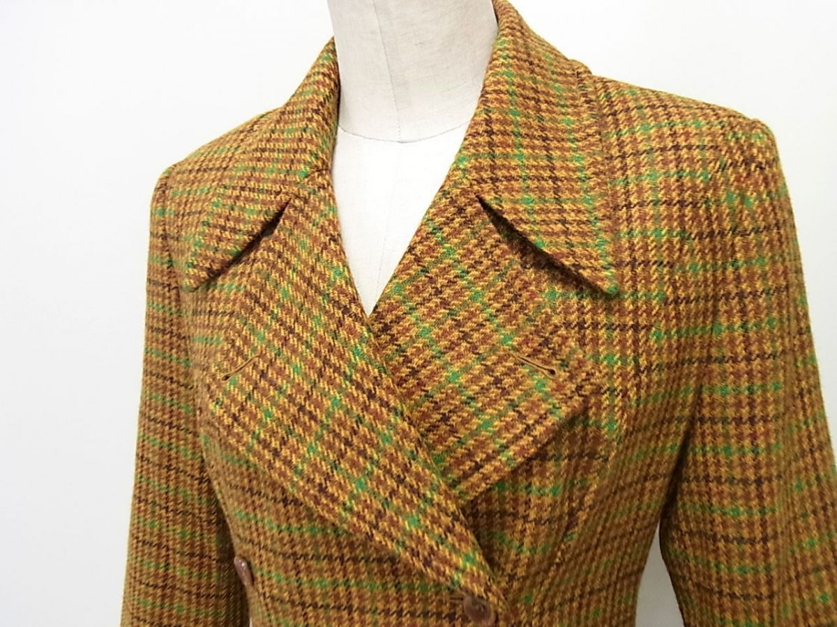 美品 90s☆KENZO ケンゾー ツイード ウールジャケット ダブルブレスト