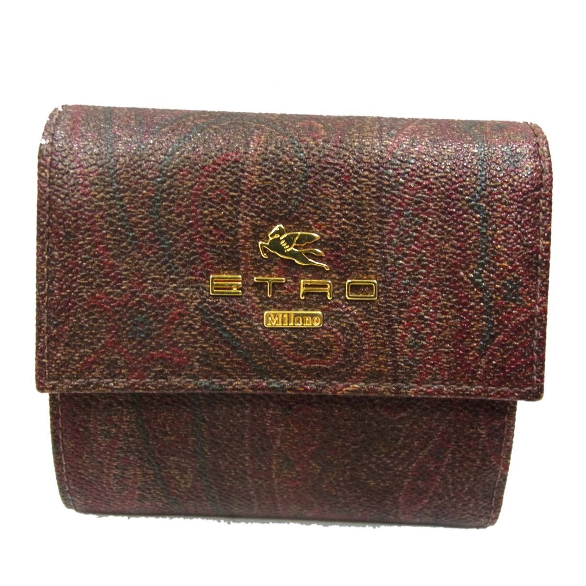 ◇ETRO エトロ 三つ折り財布 ペイズリー柄 イタリア製 コンパクト