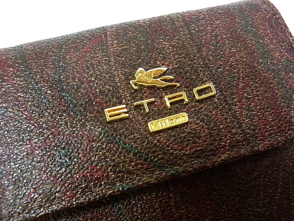 ◇ETRO エトロ 三つ折り財布 ペイズリー柄 イタリア製 コンパクト
