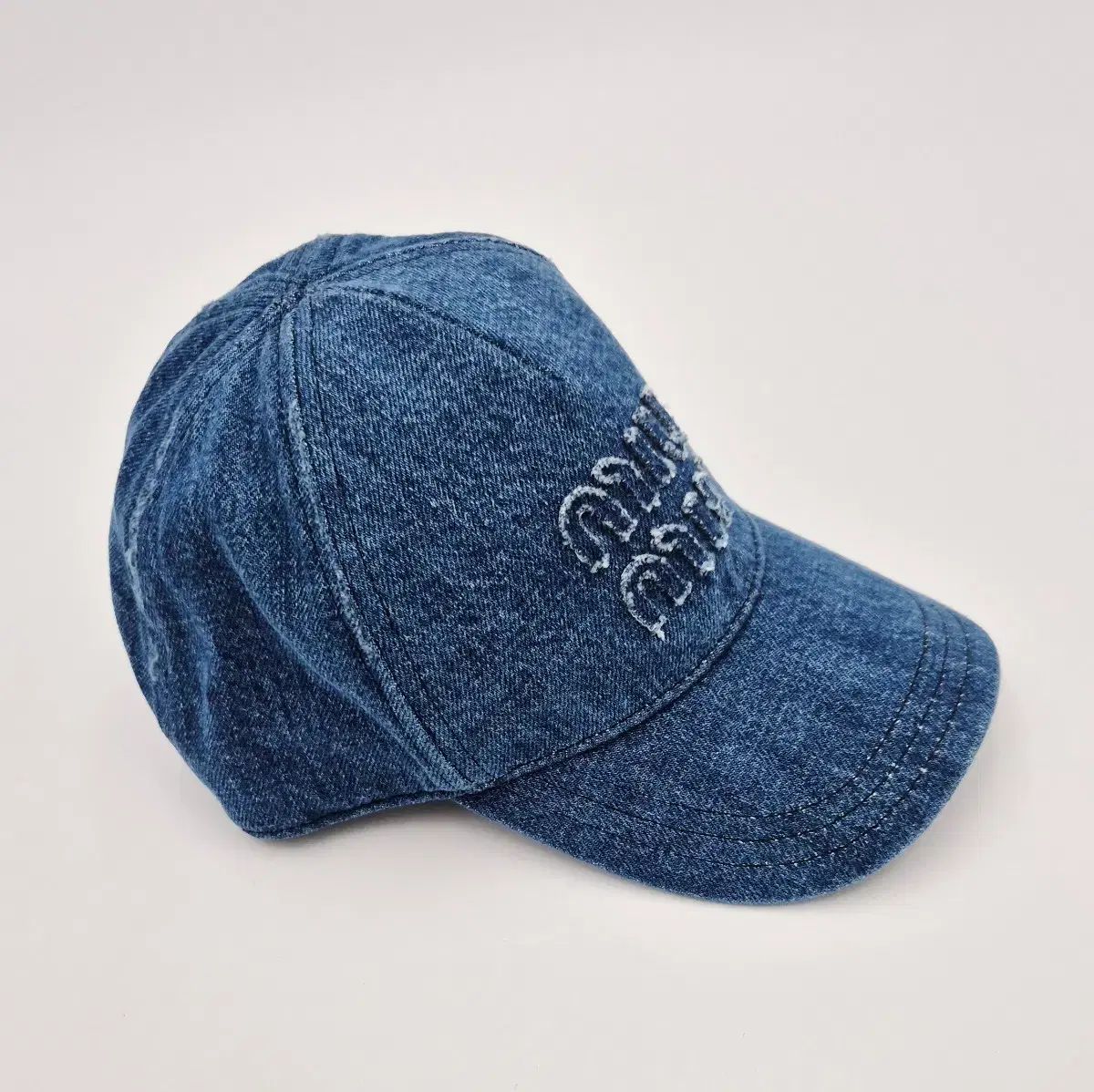 miu miu デニム刺繍ロゴベースボールキャップ 中古ブランドセレクト MIU MIU ミュウミュウ 刺繍 ロゴ デニム ベース