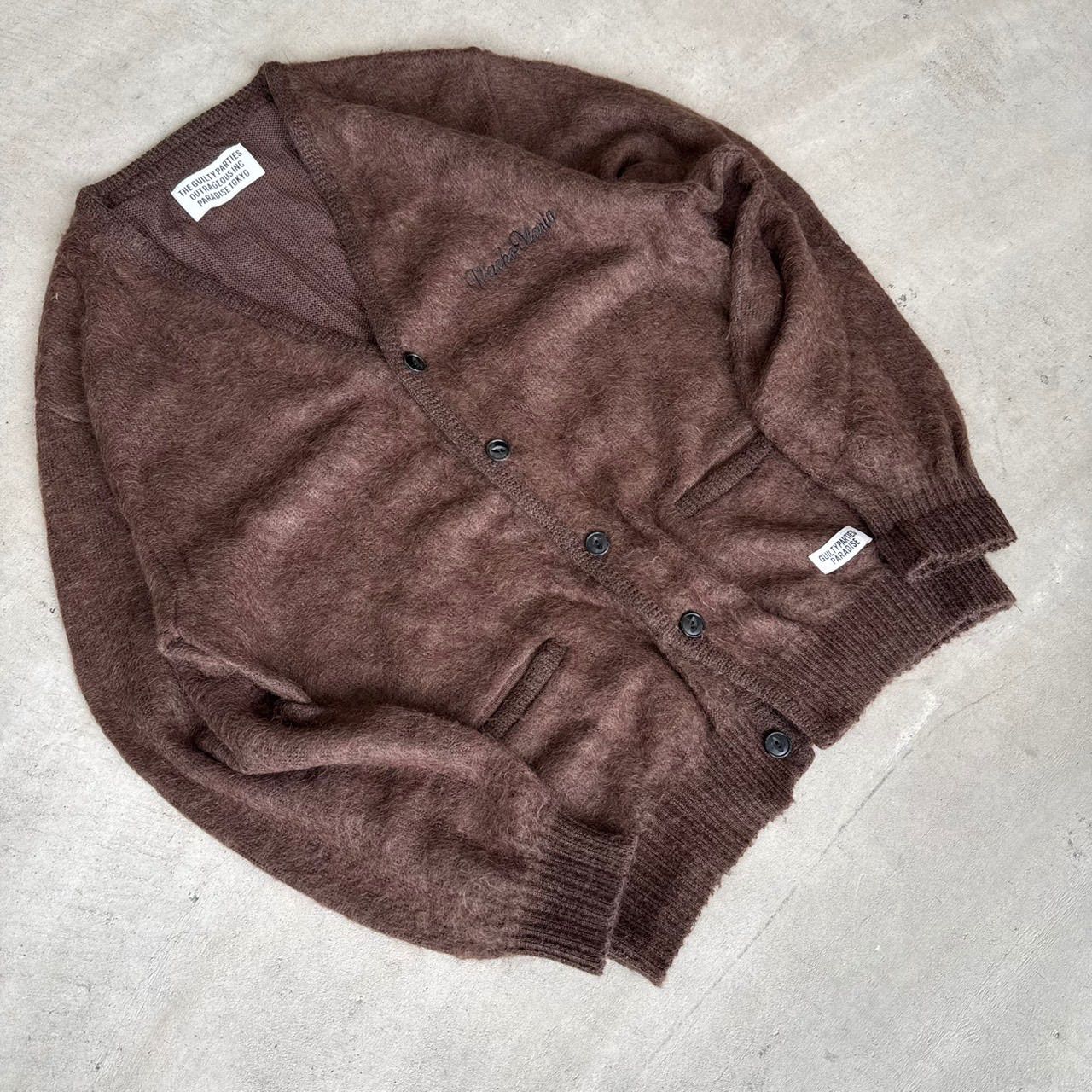 WACKO MARIA ブラウンカーディガン 楽天市場】【中古】WACKO MARIAモヘアカーディガン ブラウン サイズ：L