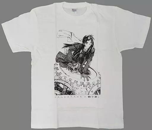 新品未使用　鶴田謙二　教養画集イラストTシャツ　日本製 中古】Tシャツ 鶴田謙二描き下ろしイラスト Tシャツ ホワイト Mサイズ