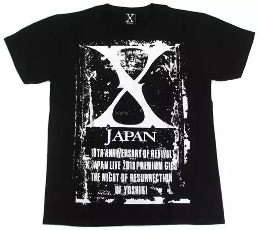 貴重 X JAPAN 2008 復活ライブTシャツ Lサイズ ② hide 中古】Tシャツ(男性アイドル) X JAPAN Tシャツ ブラック×ホワイト L