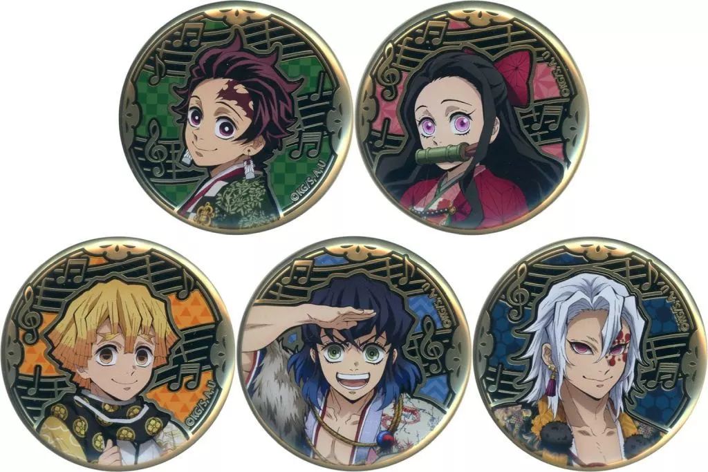 バッジ ピンズ 全5種セット 鬼滅の刃 オーケストラコンサート ～鬼滅の奏～ 遊郭編 レリーフメタル缶バッジ