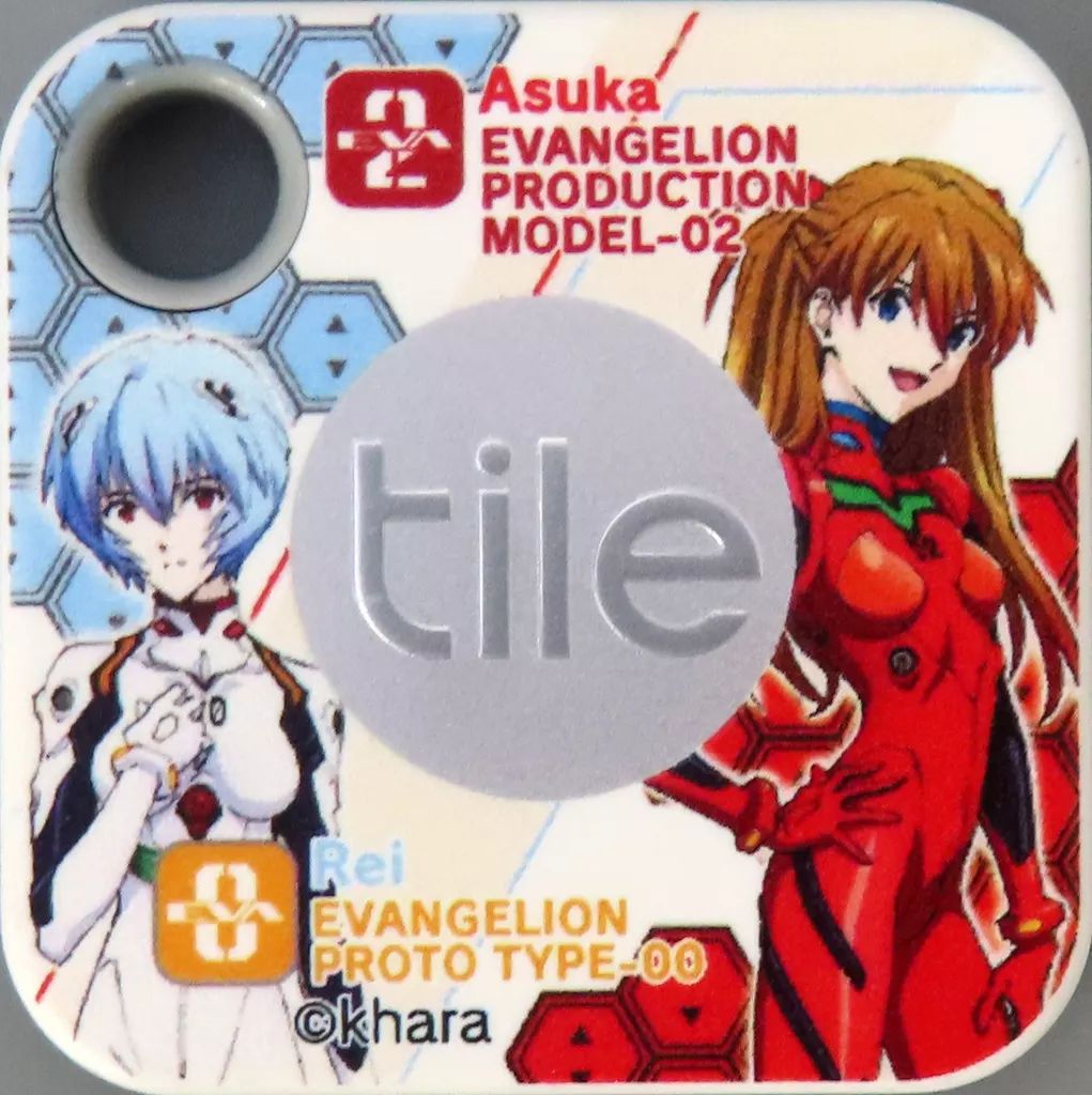 中古】モバイル雑貨 綾波レイ＆式波・アスカ・ラングレー Tile Mate