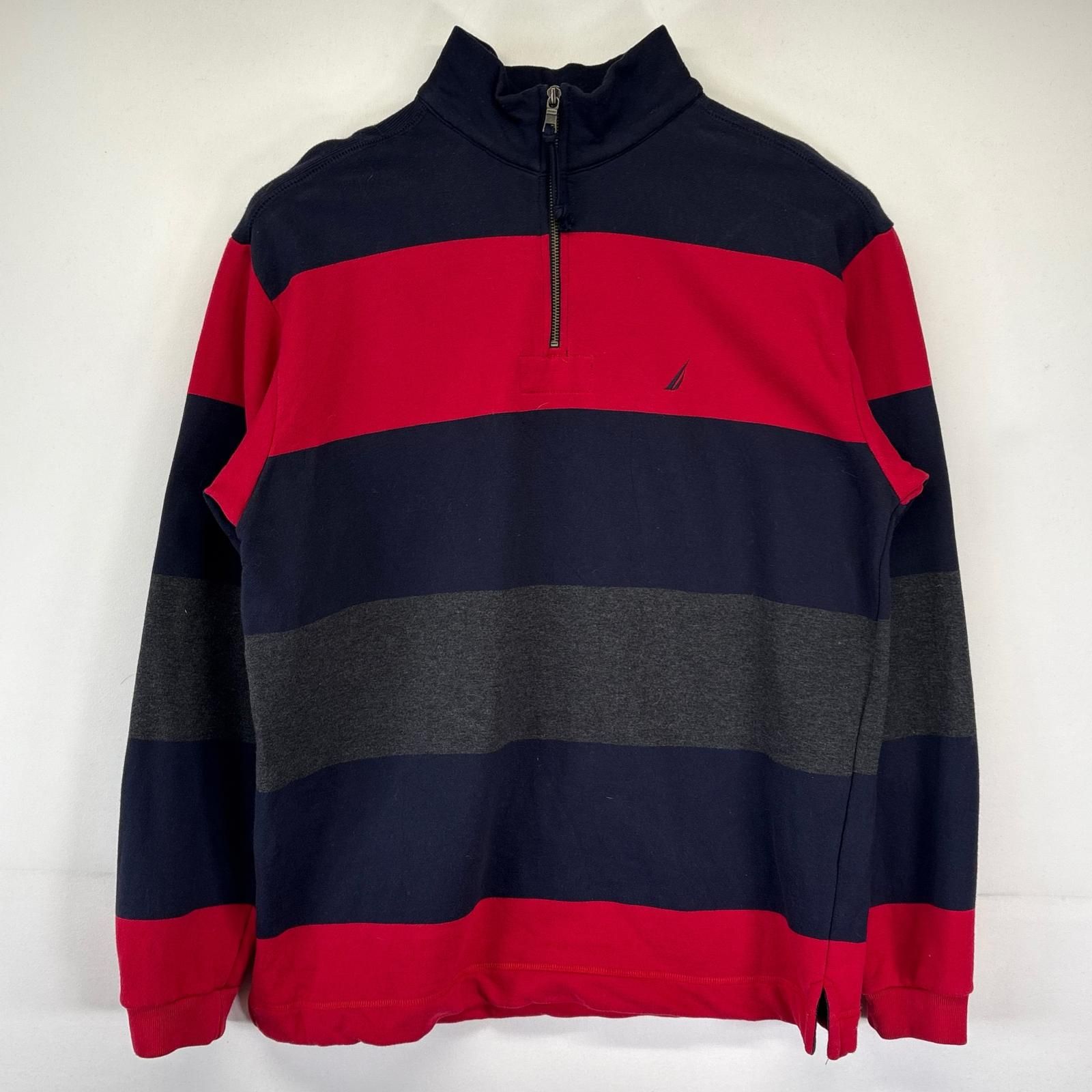 古着 ノーティカ NAUTICA スウェット ハーフジップ トレーナー ワン 