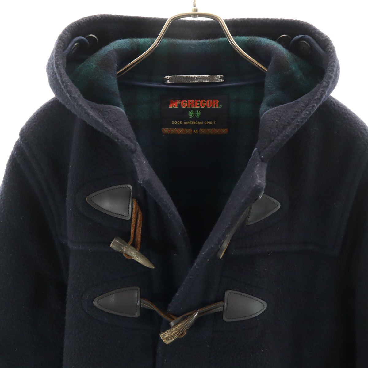 ✈90s ヴィンテージ　マックレガー　ウール　ダッフルコート　濃紺　LL　日本製 24-04-18-k5_1.jpg
