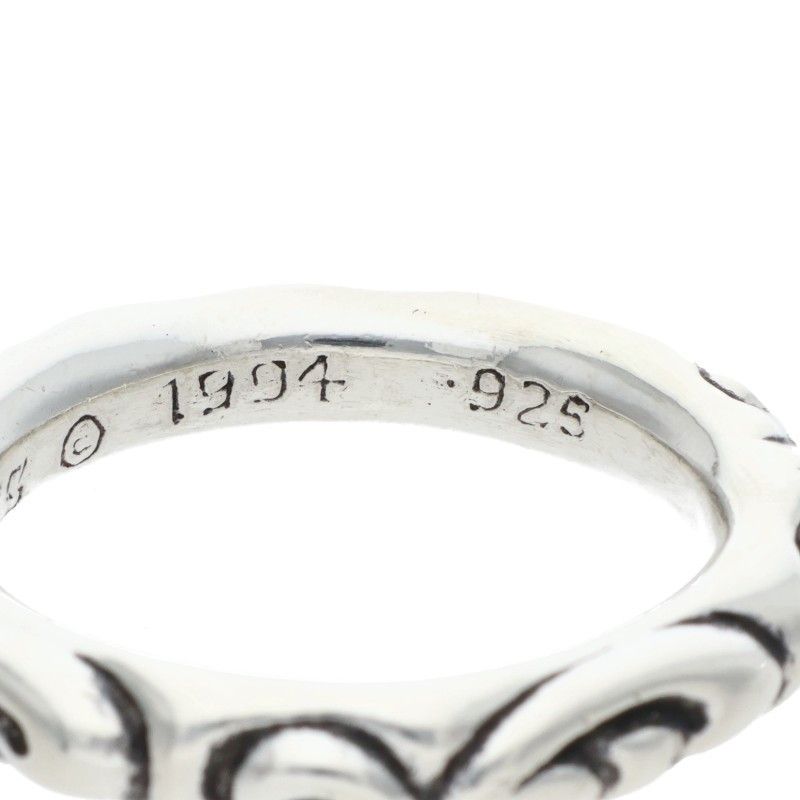 クロムハーツ SCRL BAND/スクロールバンド シルバーリング メンズ 24号