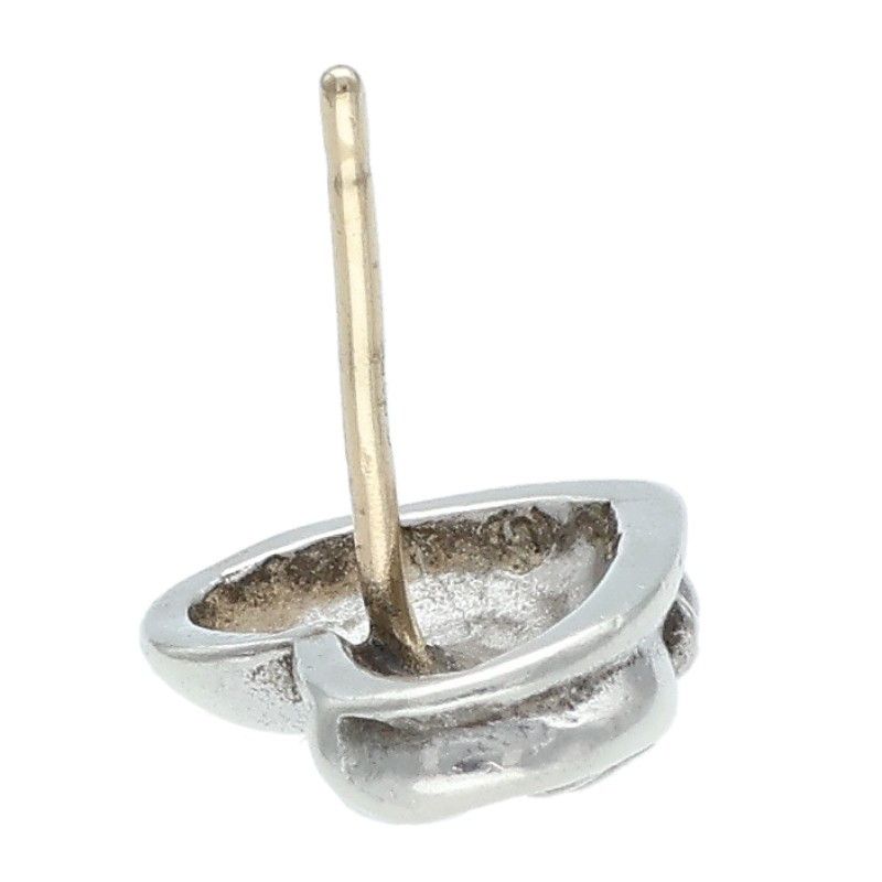 クロムハーツ STUD HEART/ハートスタッド シルバーピアス メンズ