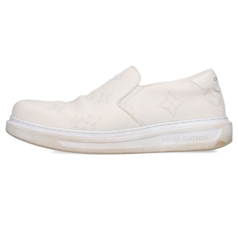 ルイヴィトン ビバリーヒルズライン レザー スリッポン スニーカー 8 1/2 ルイヴィトン ビバリーヒルズ・ライン モノグラム レザー スリッポン