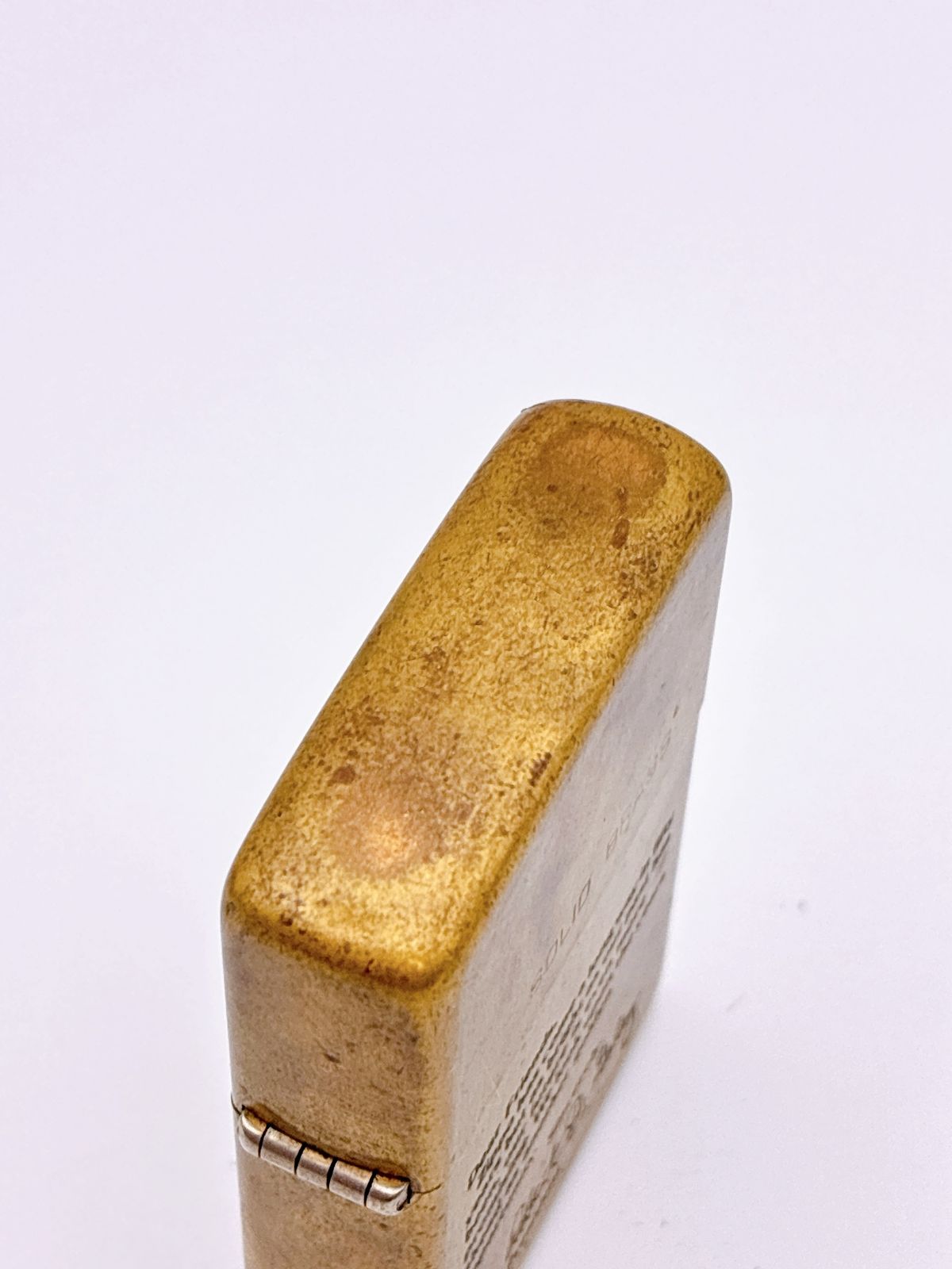 ZIPPO/ジッポー オイルライター ゴールド SOLID BRASS/ソリッドブラス