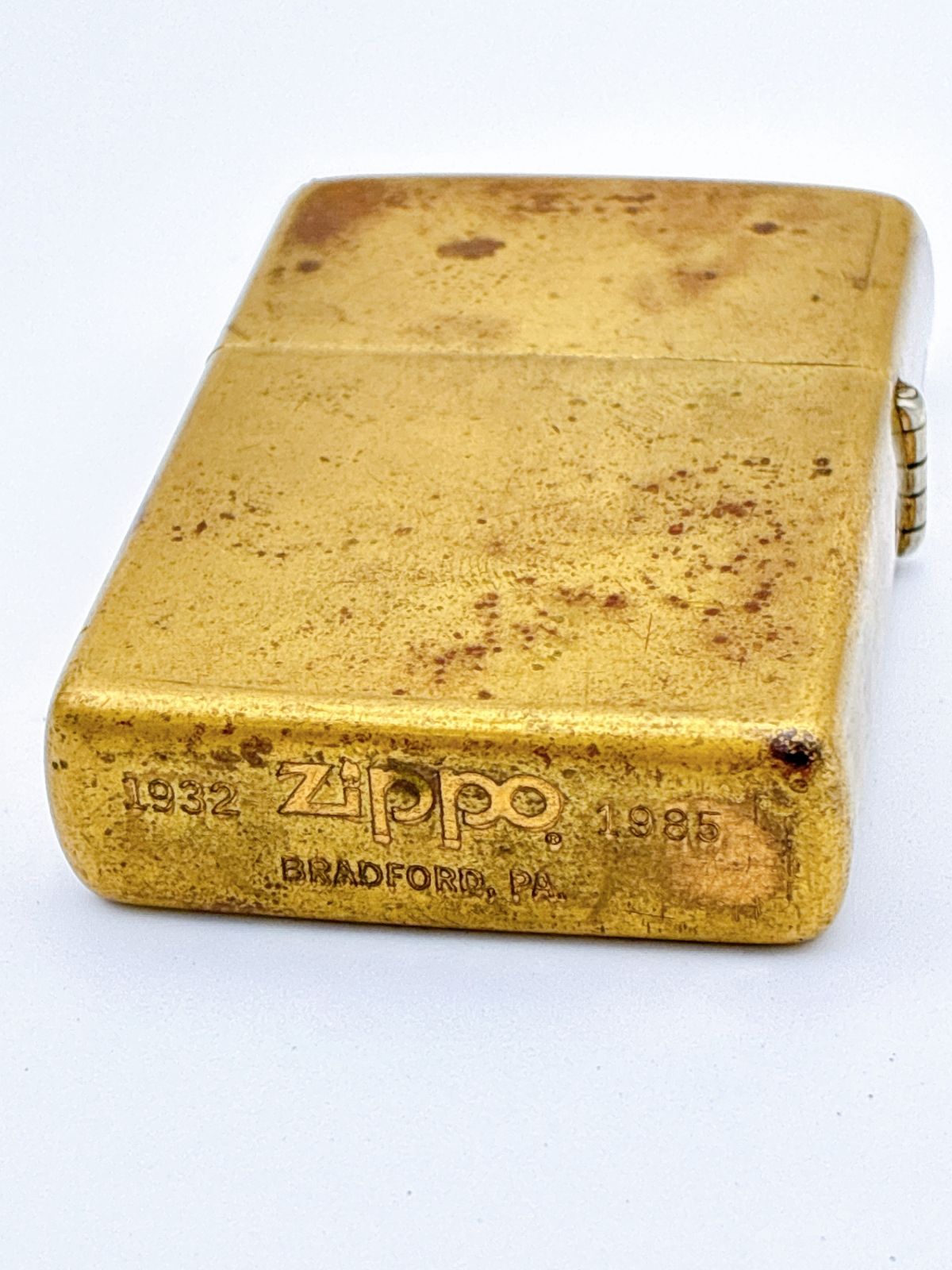 ZIPPO/ジッポー オイルライター ゴールド SOLID BRASS/ソリッドブラス