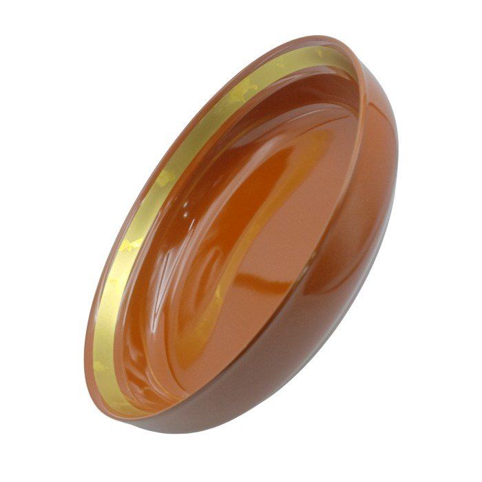 未使用品】 本うるし塗 末広鉢 金閣 本金蒔絵 洗朱 一器旬彩 盛鉢 菓子