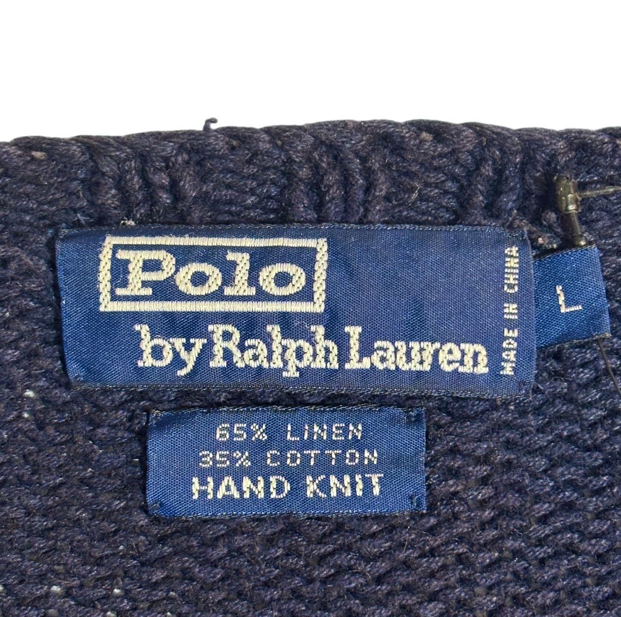 90s Polo Ralph Lauren Polo Bear Hand Knit ポロラルフローレン