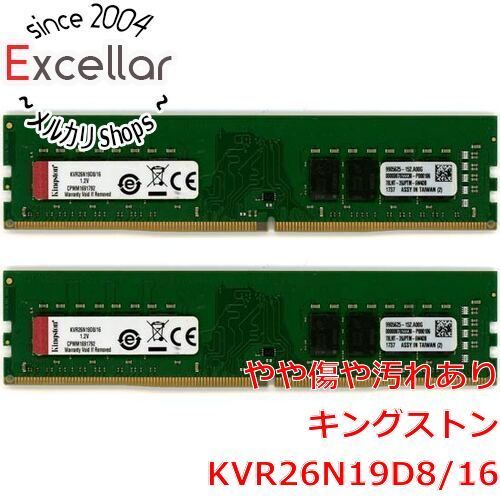 bn:17] Kingston製 KVR26N19D8/16 DDR4 PC4-21300 16GB - メルカリ