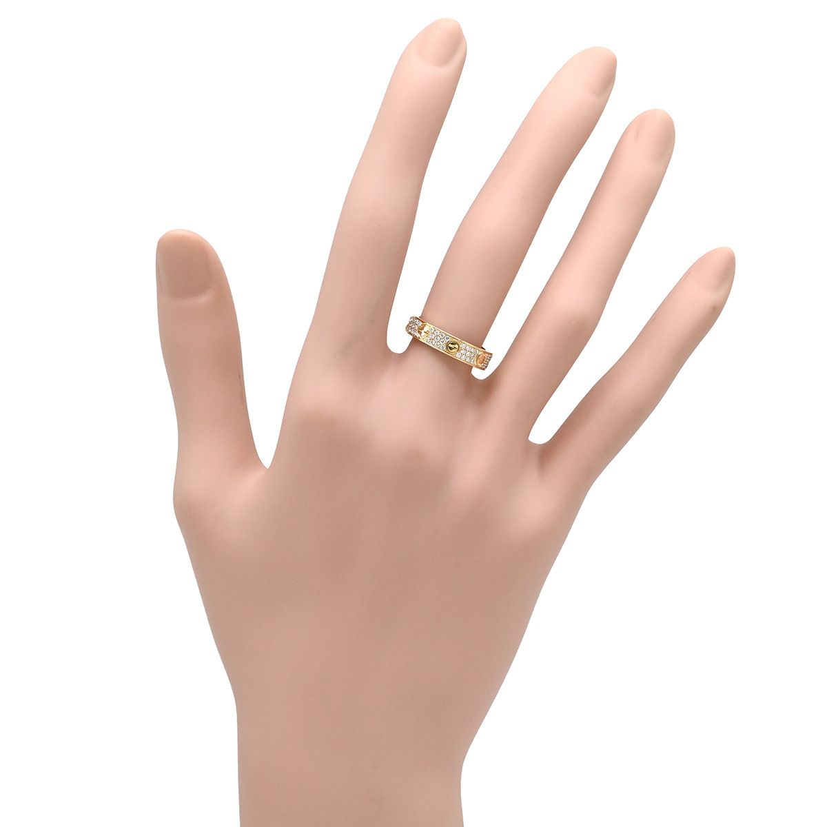 カルティエ Cartier リング 指輪 ミニラブリング パヴェダイヤ 