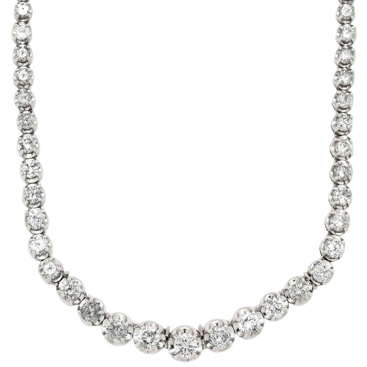 ネックレス ダイヤモンドテニスネックレス ホワイトゴールド Au750 K18