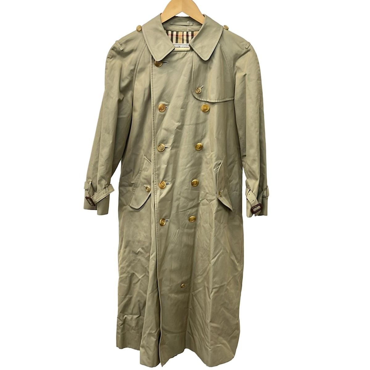 定番BURBERRY'Sバーバリー 裏地チェック ロング トレンチ コート