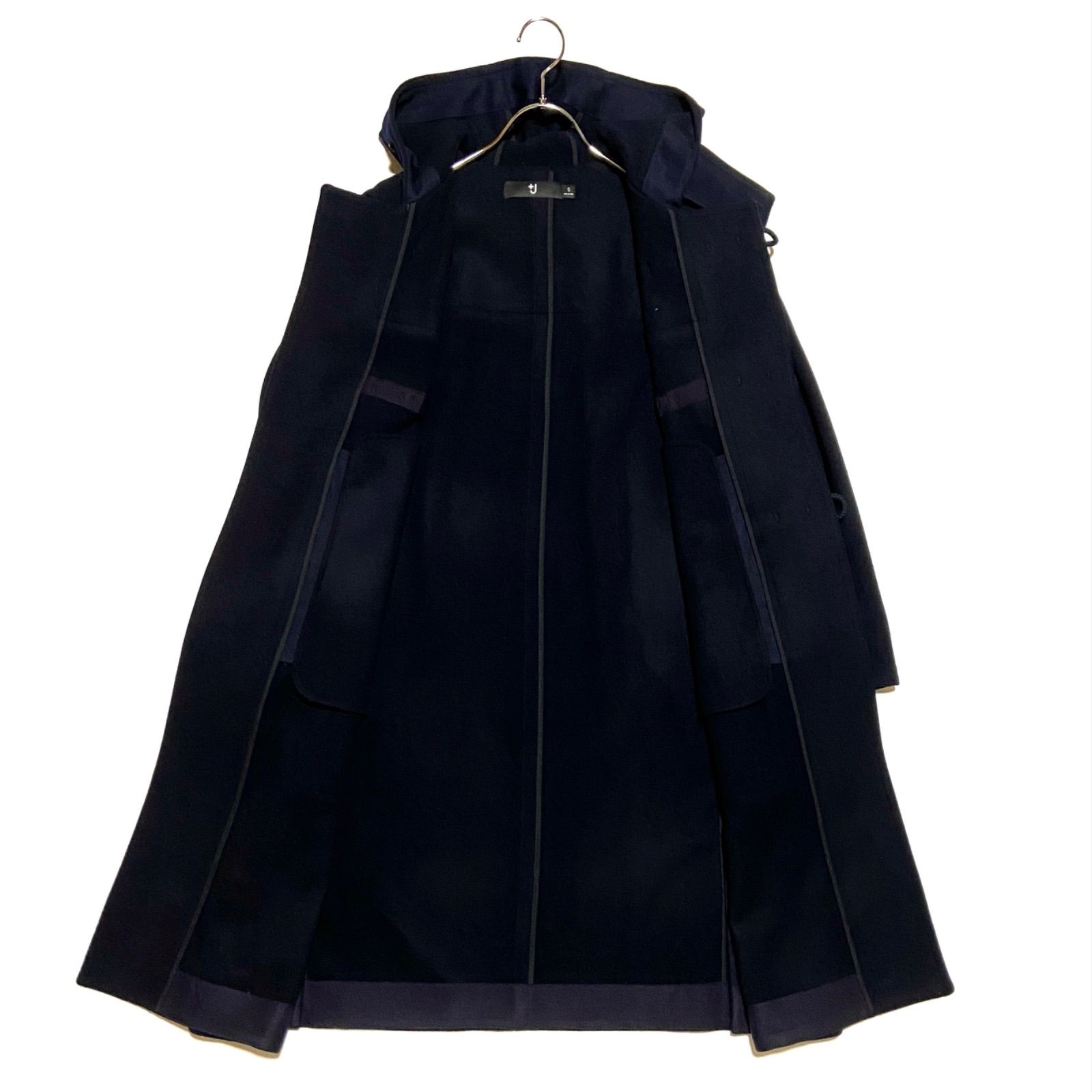 未使用　美品　UNIQLO +J ダッフルコート size S ネイビー　タグ有 ＋J UNIQLO ユニクロ ユニセックス ダッフルコート 完売 ネイビー S