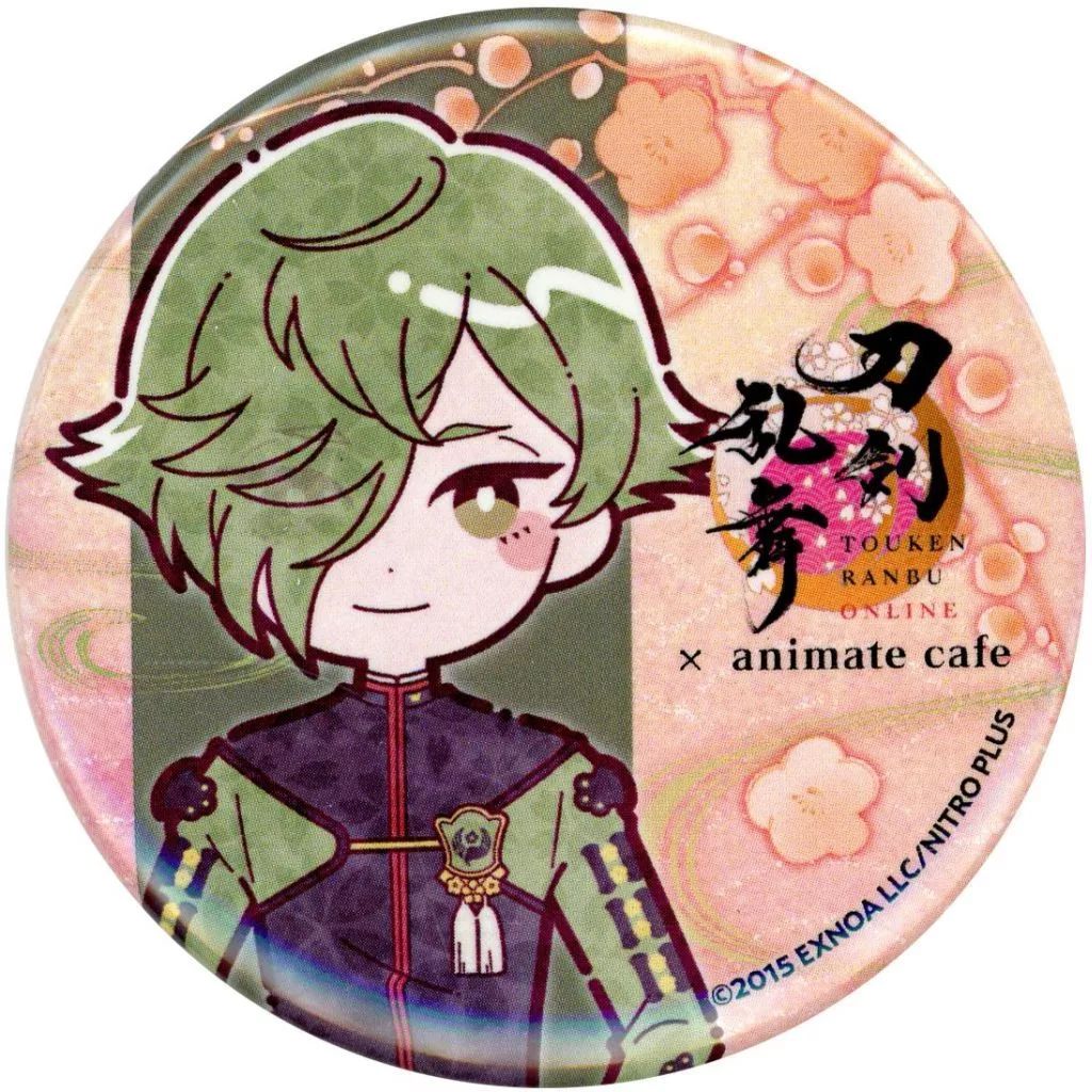 中古】バッジ・ピンズ 鶯丸 跪坐台紙付き缶バッジ 「刀剣乱舞-ONLINE