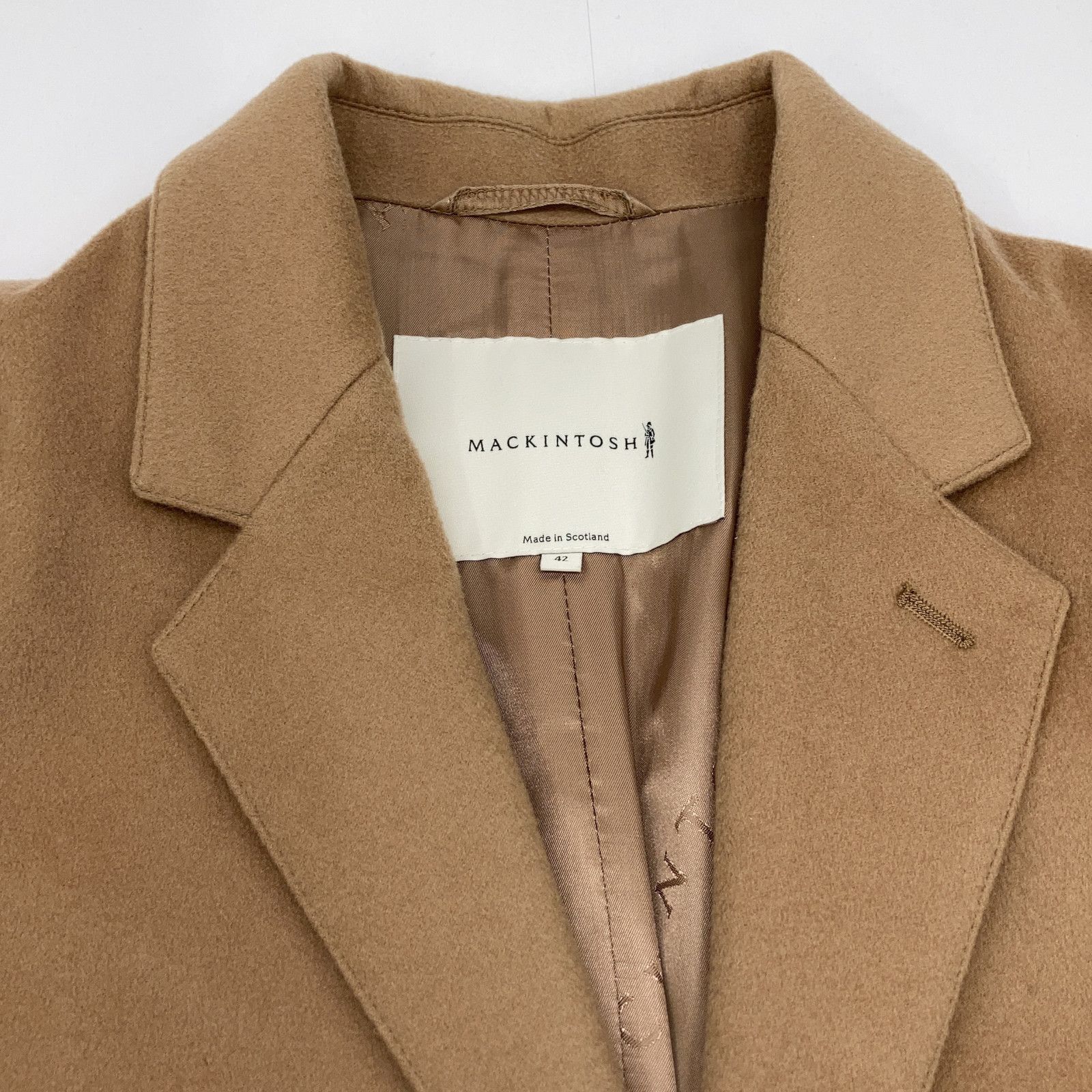 MACKINTOSH マッキントッシュ ﾌﾞﾗｳﾝ ｳｰﾙ100 ﾁｪｽﾀｰｺｰﾄ 42 - メルカリ