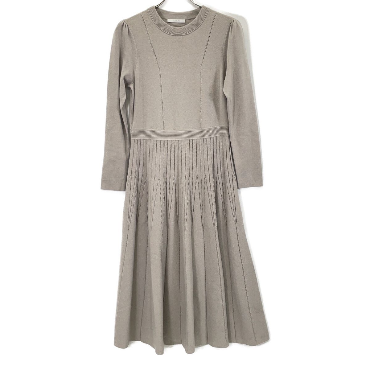ANAYI アナイ 24年製 ｸﾞﾚｰ ｱｲﾚｯﾄ ｽﾑｰｽ ﾜﾝﾋﾟｰｽ 38 - メルカリ