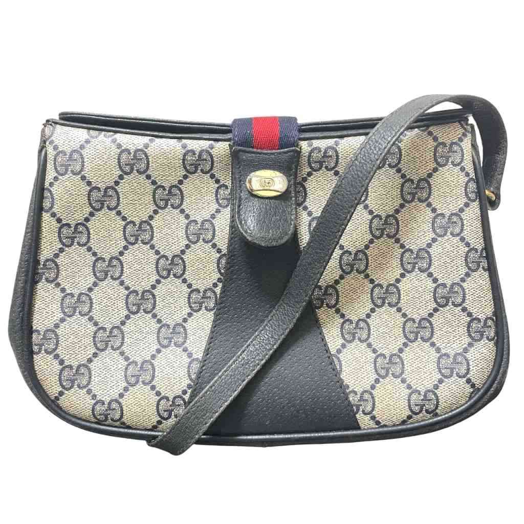 GUCCI オールドグッチ シェリーライン ヴィンテージ グッチ レザー 