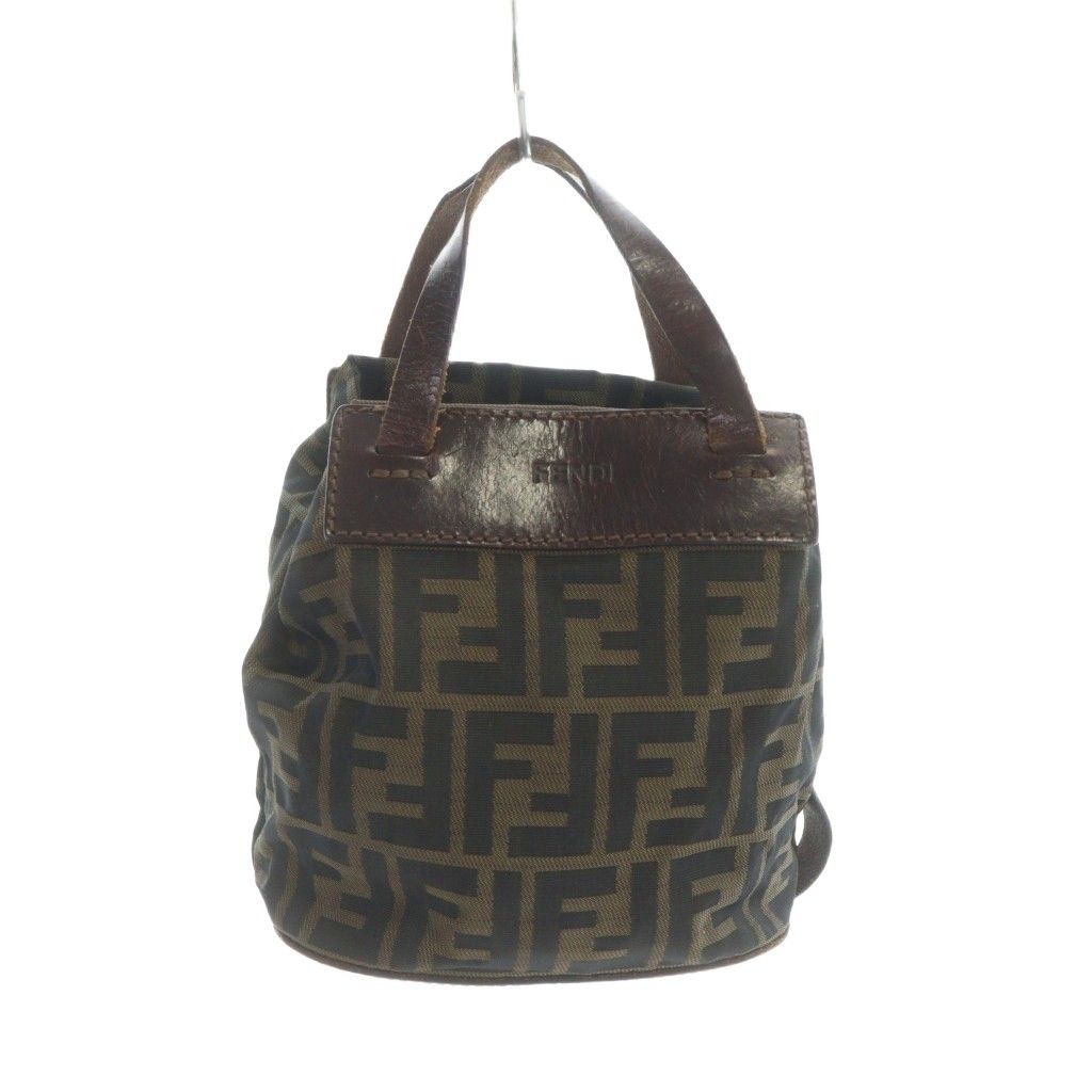 Fendi ロゴキャンバスハンドバッグ フェンディ FENDI ハンドバッグ ズッカ柄 ミニトート キャンバス