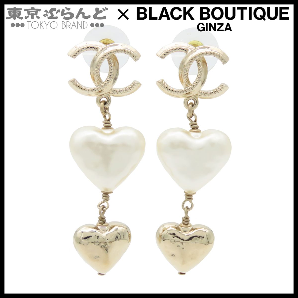 シャネル CHANEL ピアス ゴールド メタル コスチュームパール ココ