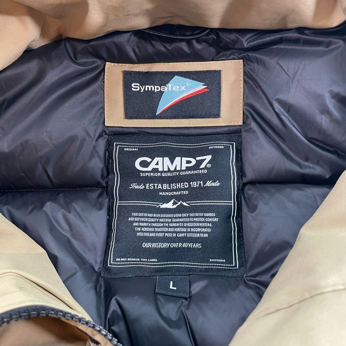 キャンプセブン CAMP7 SYMPATEX シンパテックス DOWN JACKET ダウン 