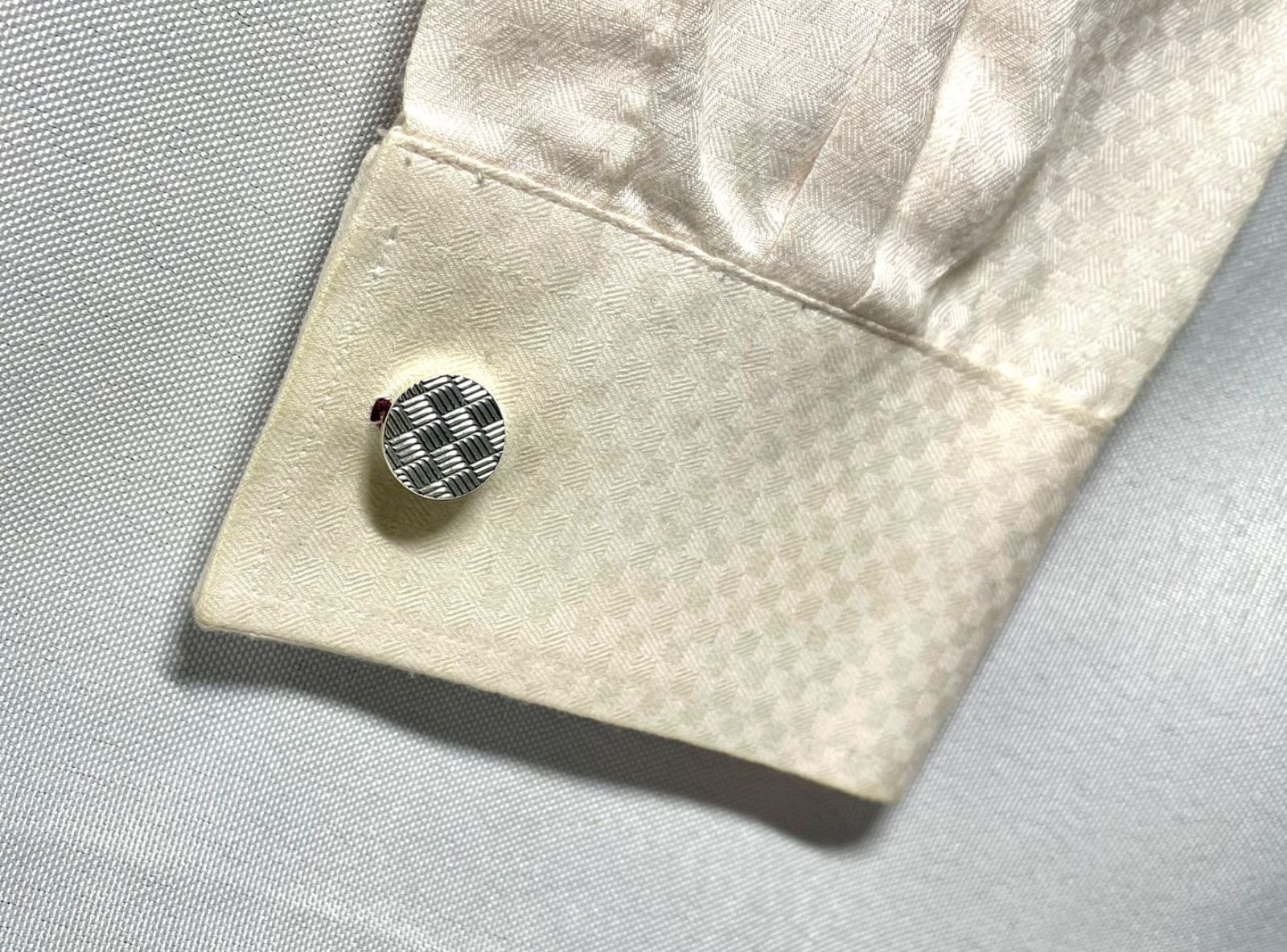 美品 TIFFANY ティファニー チェックライン スターリングシルバー