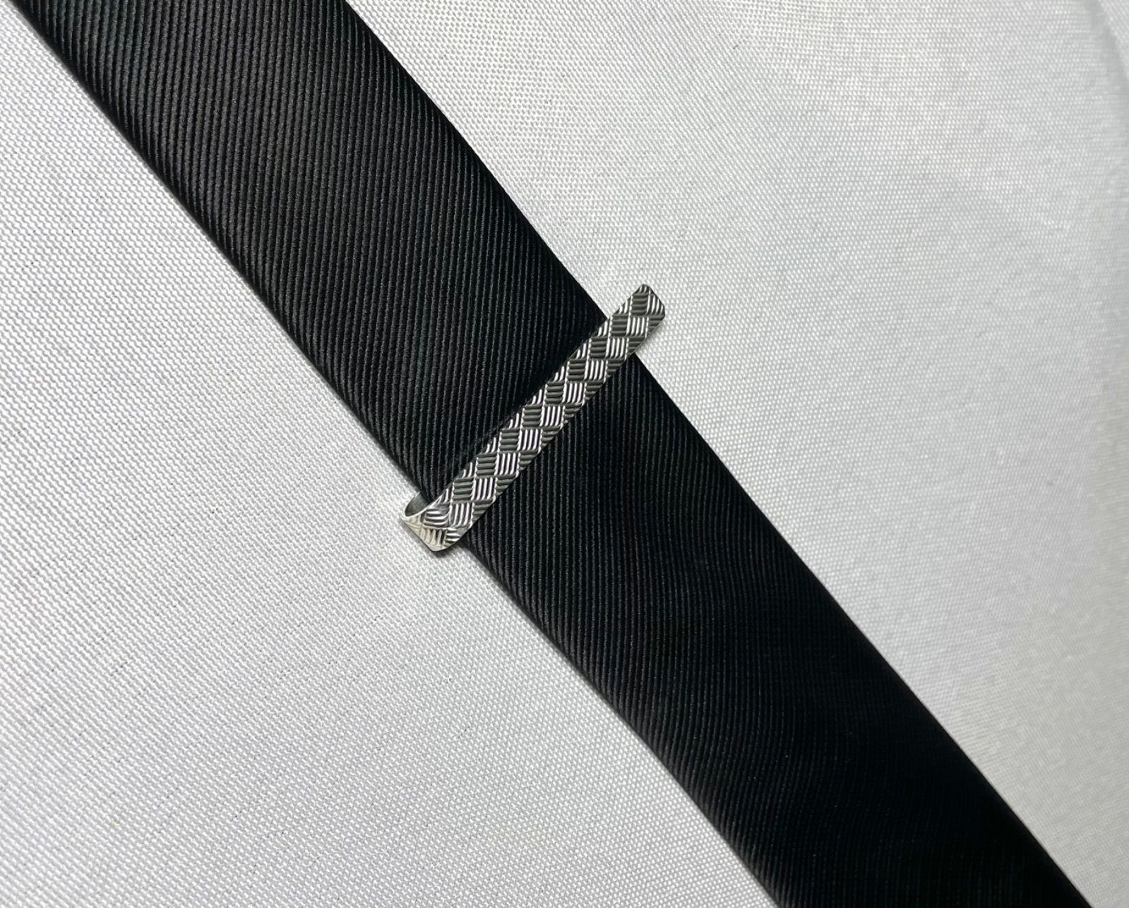 美品 TIFFANY ティファニー チェックライン スターリングシルバー