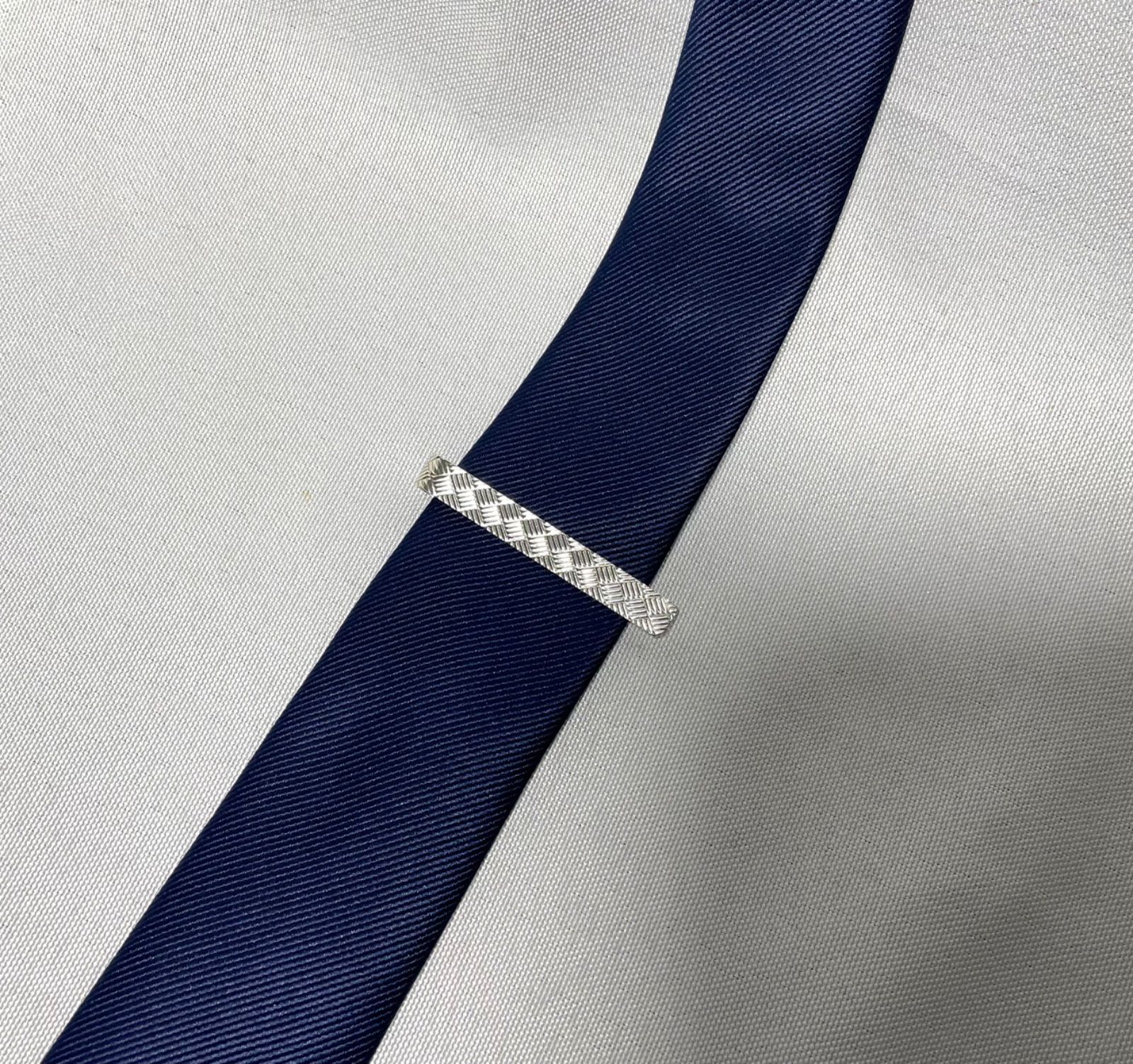 美品 TIFFANY ティファニー チェックライン スターリングシルバー