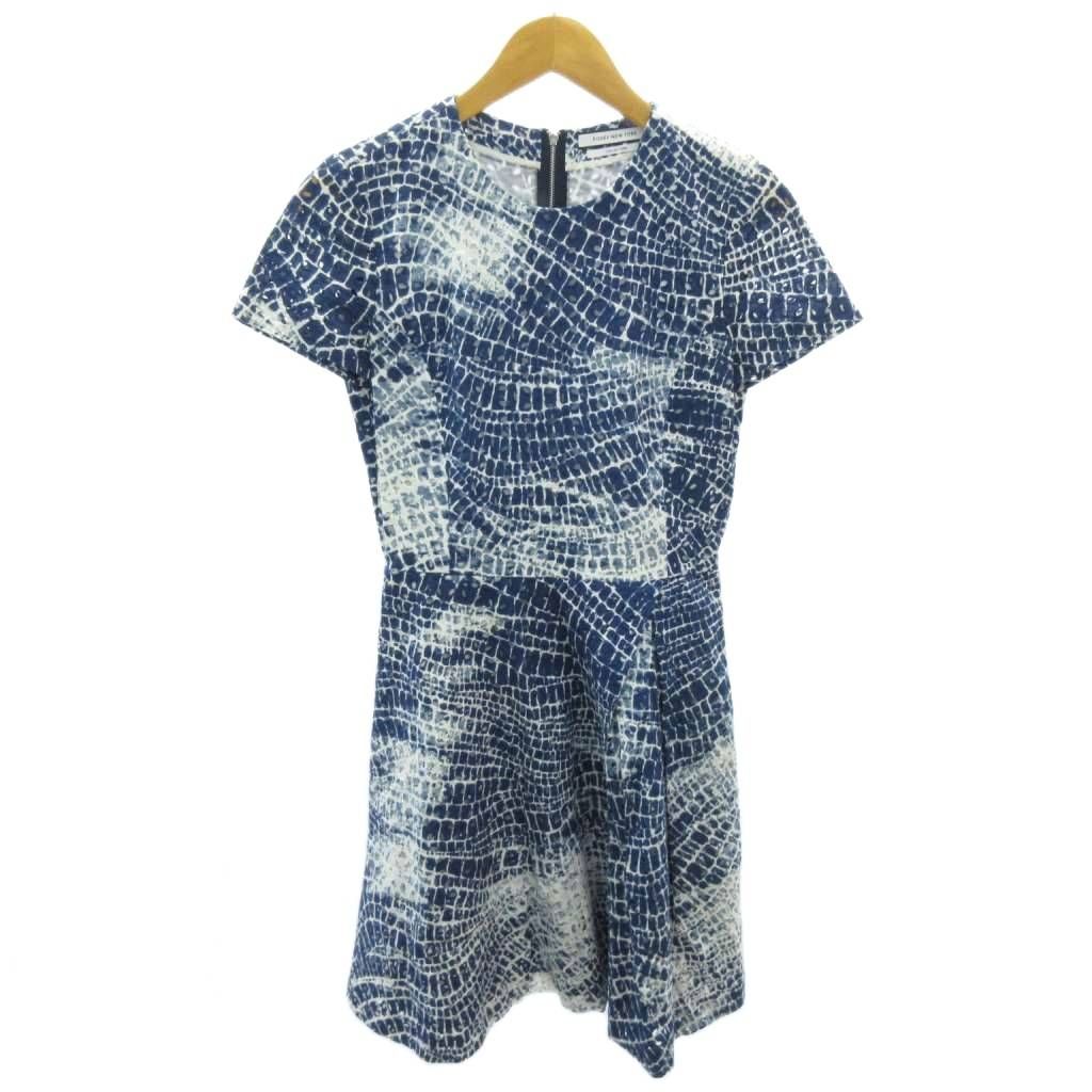 フォクシーニューヨーク FOXEY NEW YORK ワンピース 総柄 半袖 ひざ丈