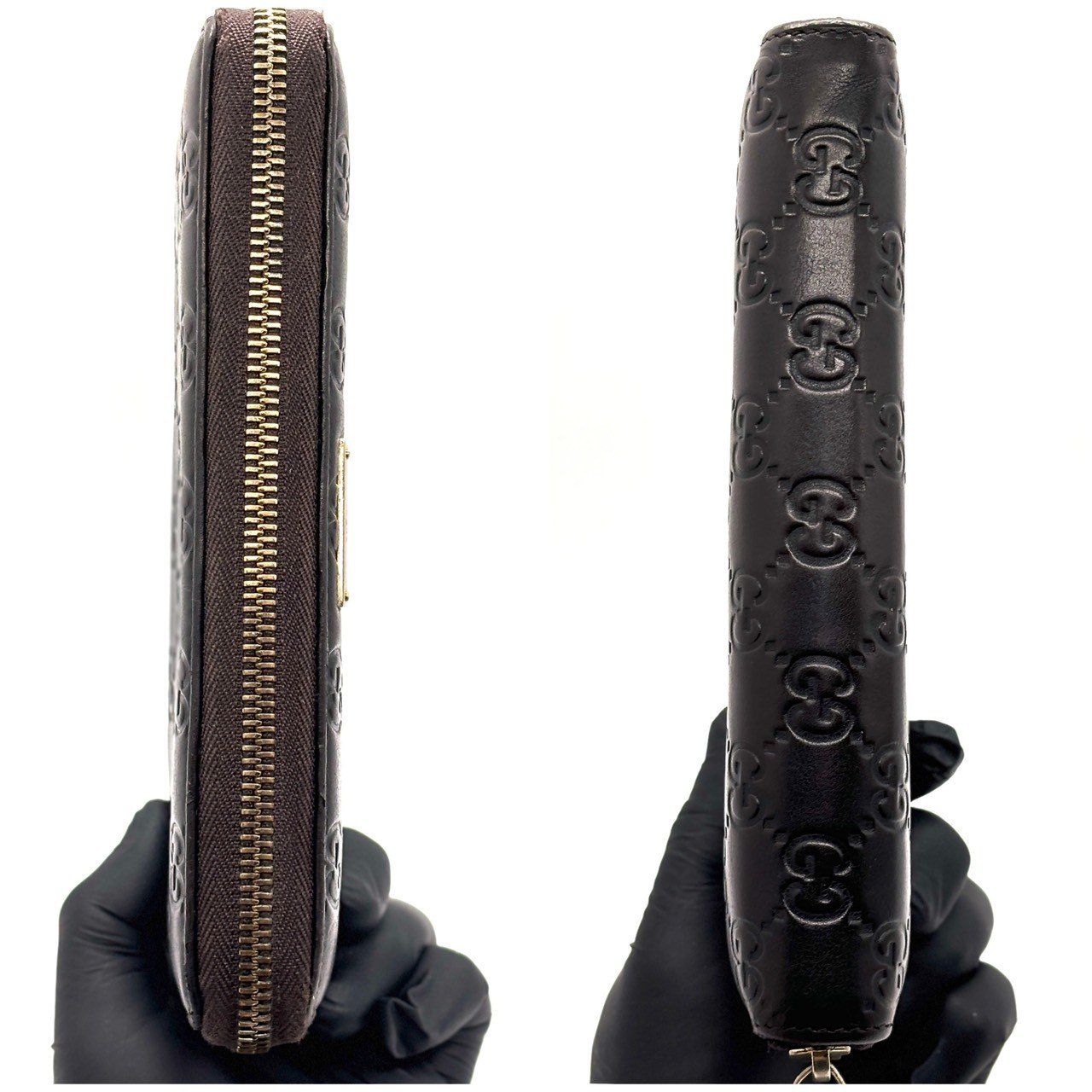 手元に品格が宿る】 GUCCI 長財布 ラウンドファスナー グッチシマ