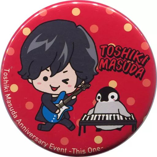 中古】バッジ・ピンズ 増田俊樹 としお缶バッジ(レッド) 「増田俊樹