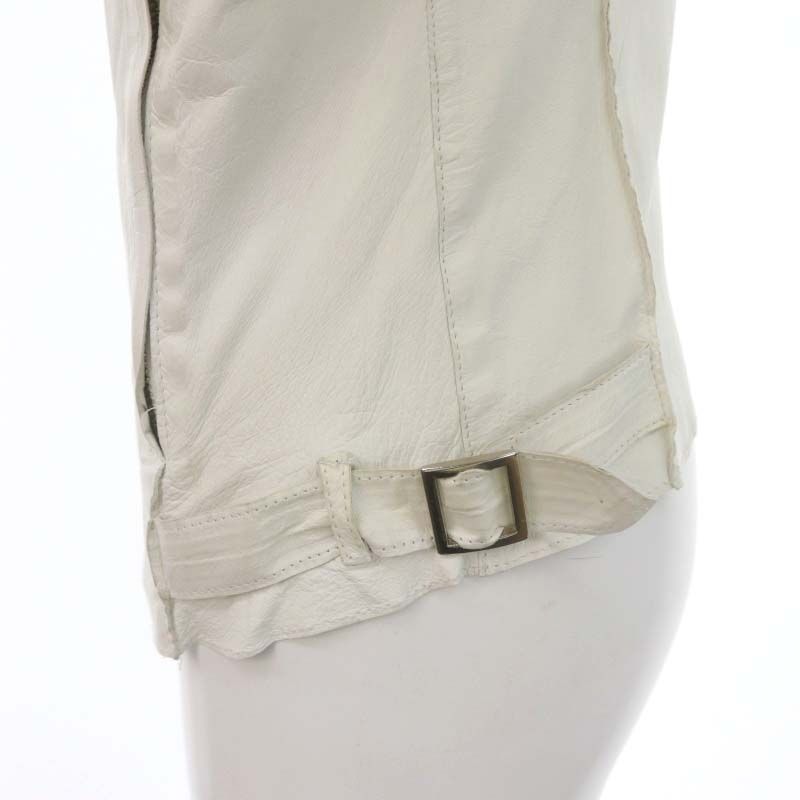 エンポリオアルマーニ EMPORIO ARMANI ラムレザーノーカラージャケット