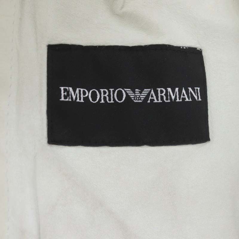 エンポリオアルマーニ EMPORIO ARMANI ラムレザーノーカラージャケット