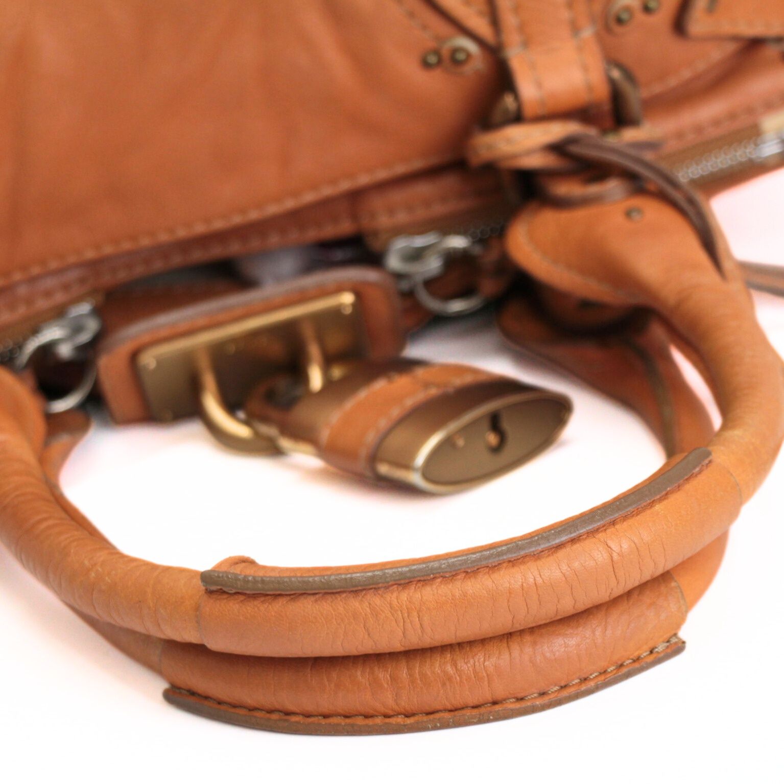 Chloe クロエ　パディントン レザーハンドバッグ　キャメルブラウン Chloe クロエ ハンドバッグ ブラウン パディントン レザー vintage