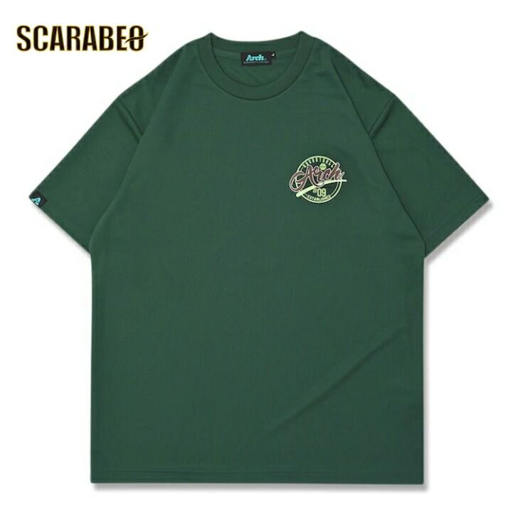 Arch ballpark tee [DRY]【dark green】 アーチ バスケ 半袖Tシャツ