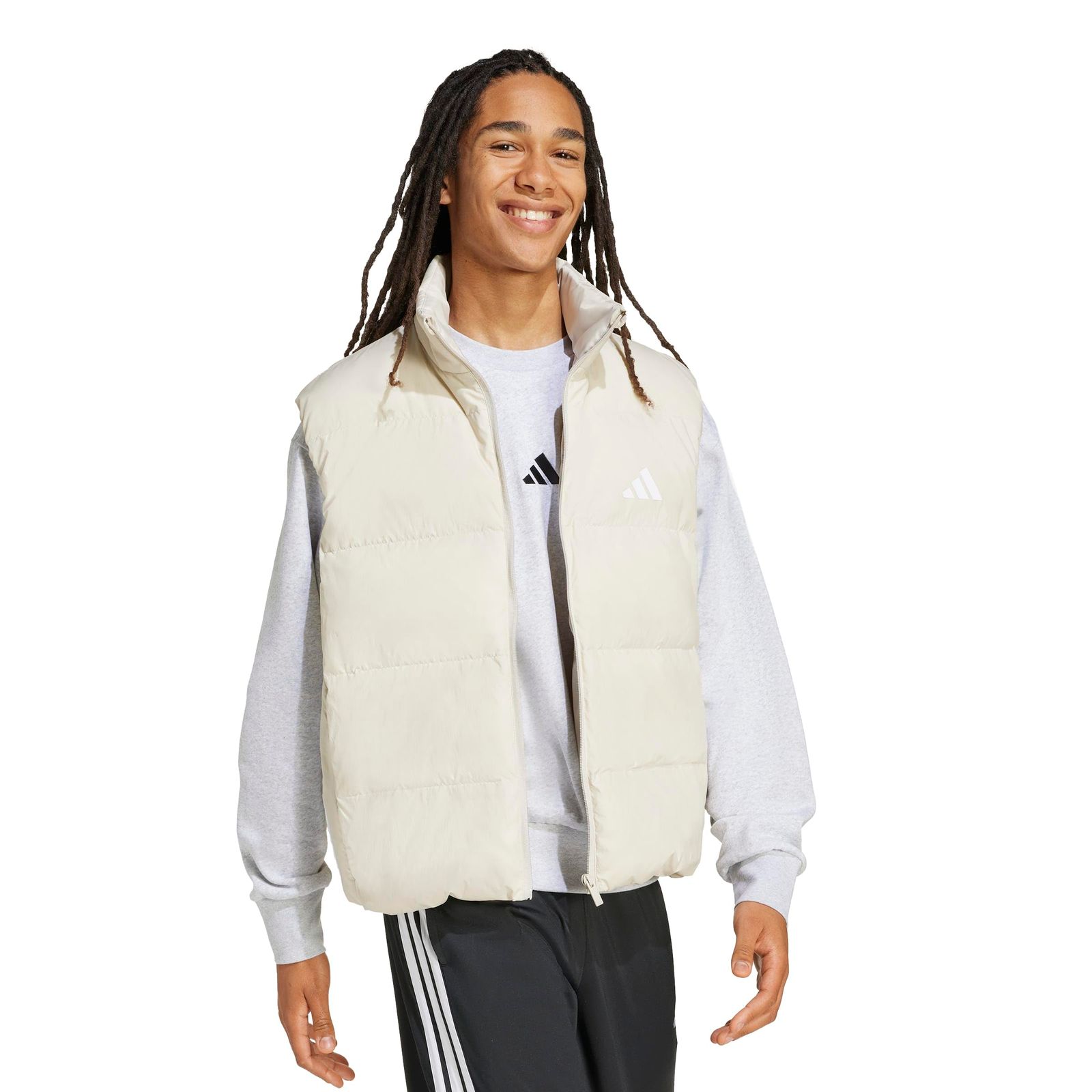 アディダス] ベスト エッセンシャルズ 3ストライプス PUFFER ダウン